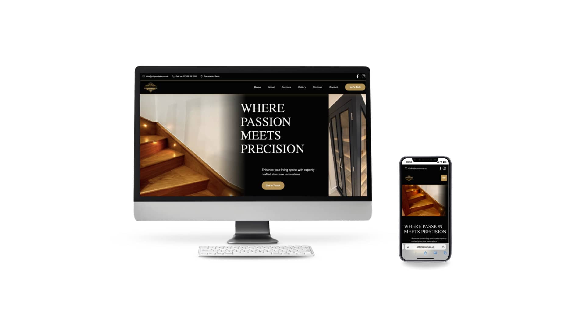 A computer screen showing a website preview